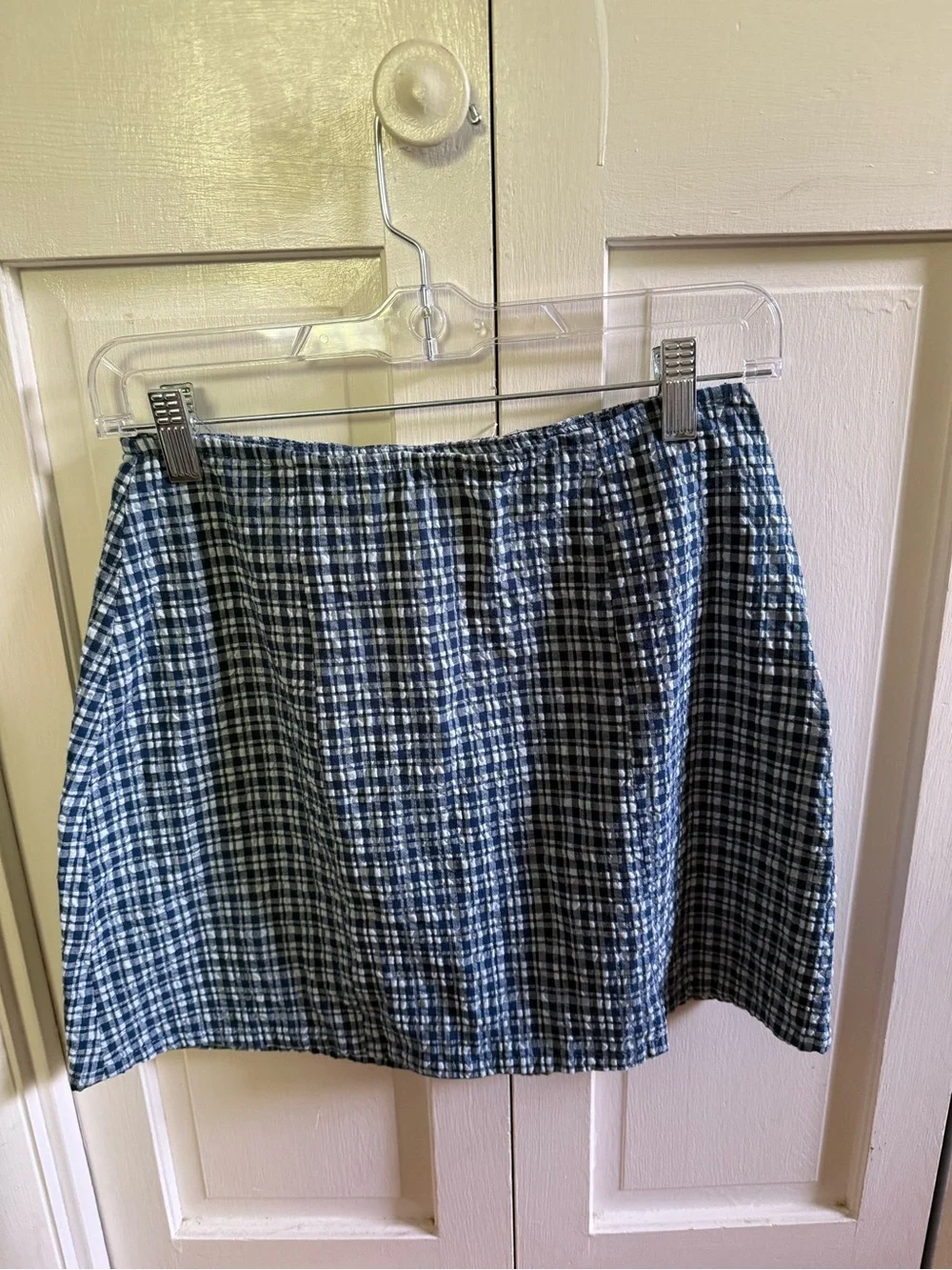 Urban Outfitters Seersucker Gingham mini skirt Size Small